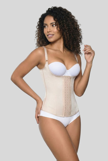 Chaleco ceñidor de cintura de látex extra firme de 3 filas